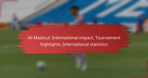 Ali Maaloul: International impact, Tournament highlights, International statistics