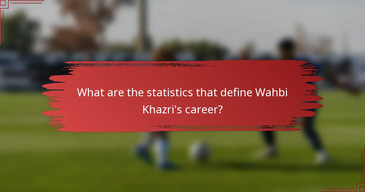 What are the statistics that define Wahbi Khazri's career?